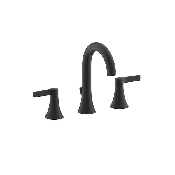 Ultra Faucets Ultra Faucets Nita Matte Black Widespread Bathroom Sink Faucet 8 in. UF56607 - main